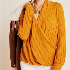 Anthropologie maeve rafela hacci surplice top